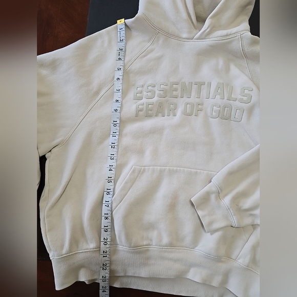 Fear of God Essentials Cream Hoodie Unisex Adult Size XS Some Flaws See Pics - Picture 9 of 14